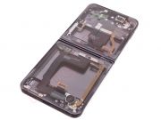 Black Graphite full screen service pack Dynamic AMOLED with front housing for Samsung Galaxy Z Flip4 5G, SM-F721